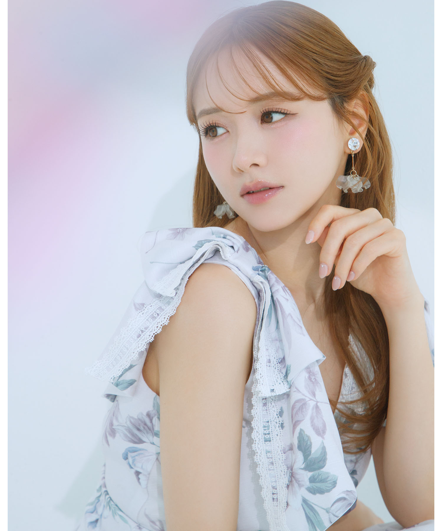 tocco トッコクローゼット　　
５秒で仕上がる夏の主役服♪肩リボン付きハシゴレースティアード切り替えカシュクールワンピース