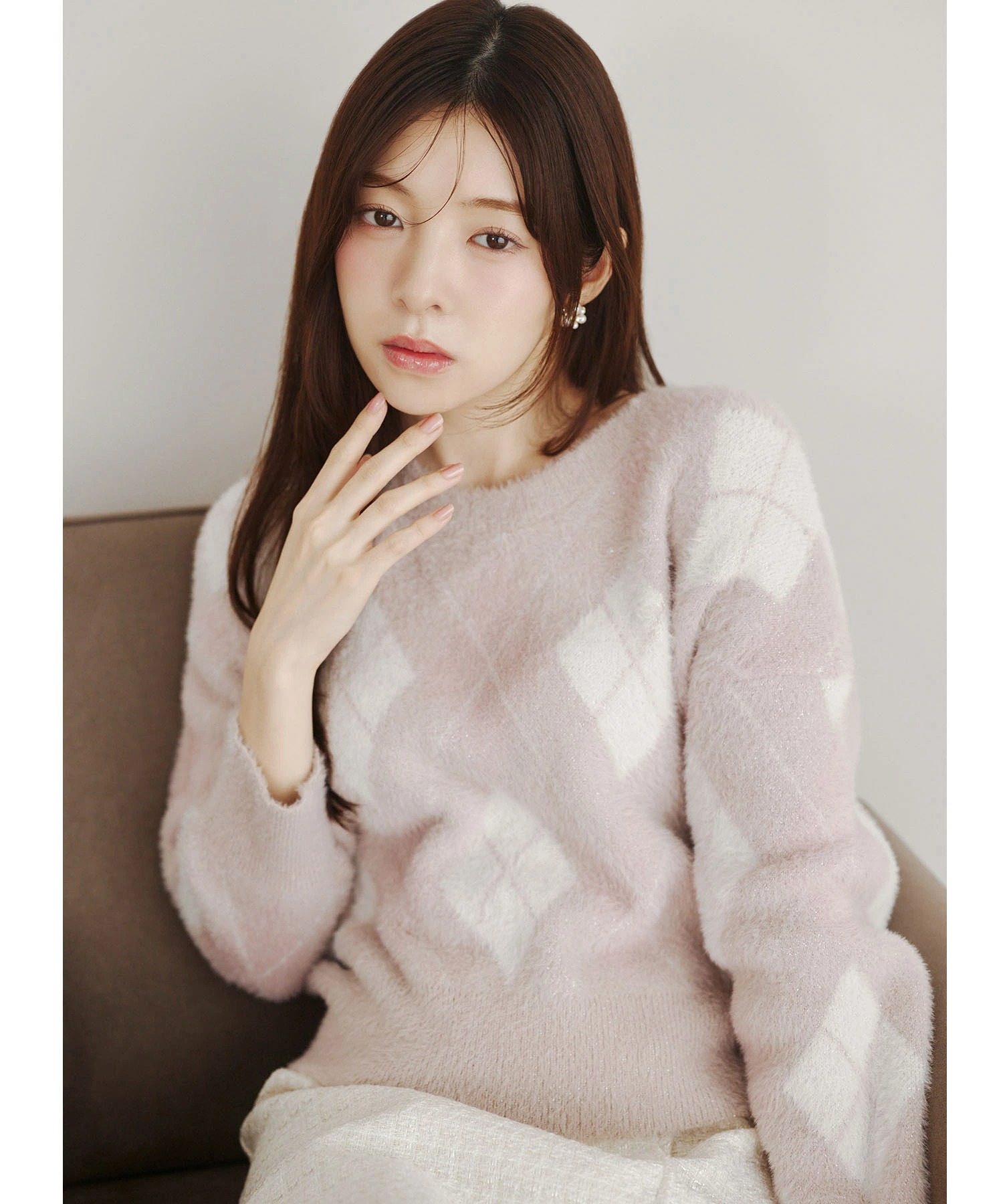 9/26販売予定！入荷連絡受付中☆アーガイル柄シャギーニットプルオーバー tocco closet(トッコクローゼット)《ShaggyFurCollection》