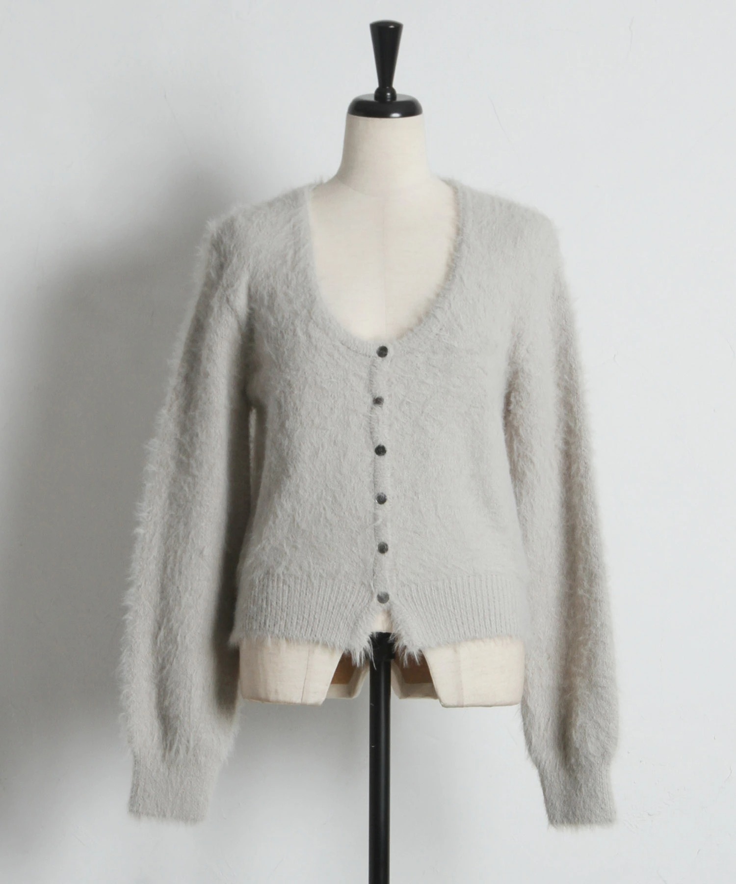 スクープネックシャギーニットカーディガン tocco closet(トッコクローゼット) ※オフィシャルサイト限定 ※セレクトアイテム
