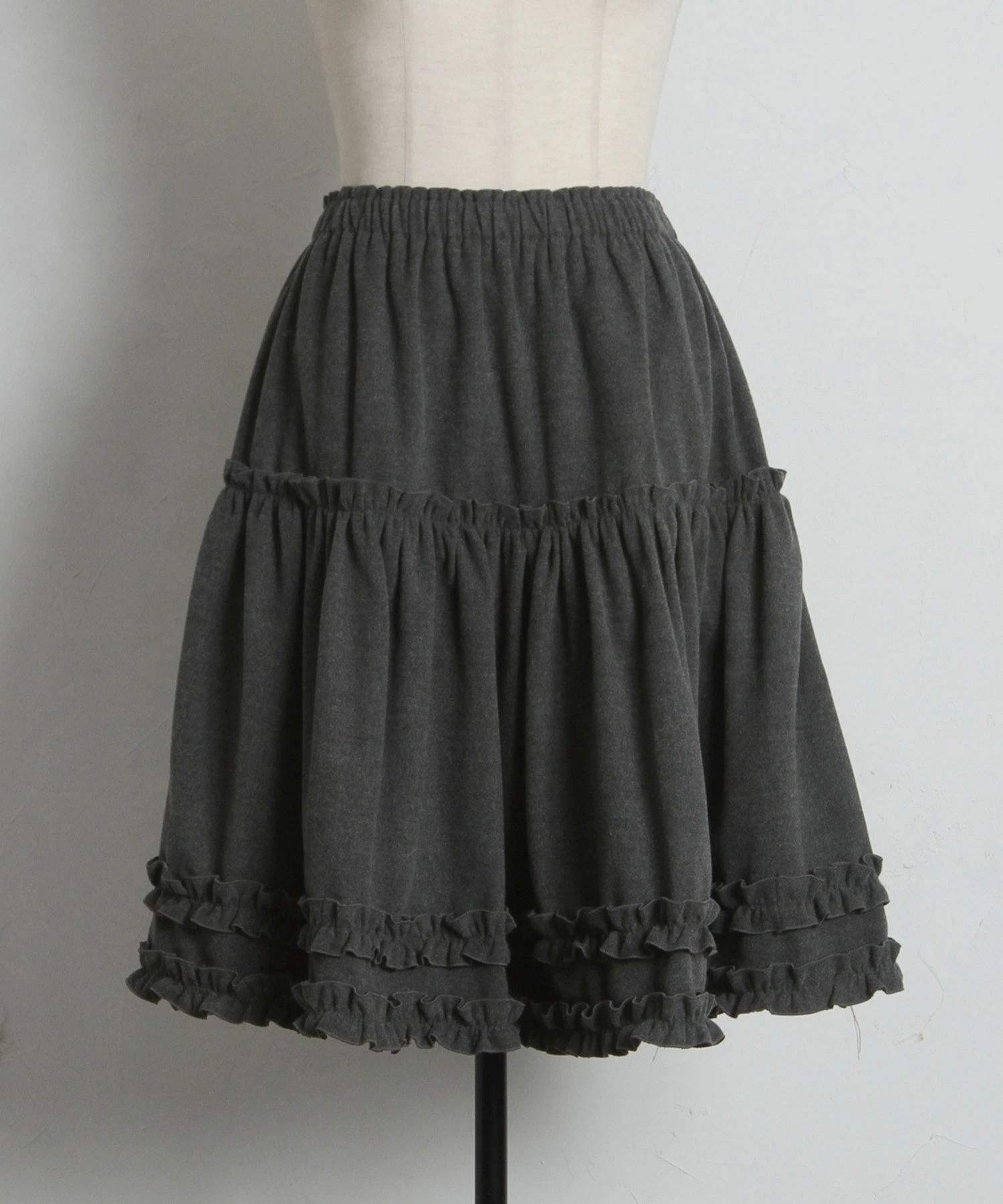 裾フリル付き切り替えミニフレアスカート tocco closet(トッコクローゼット)　※オフィシャルサイト限定 ※セレクトアイテム