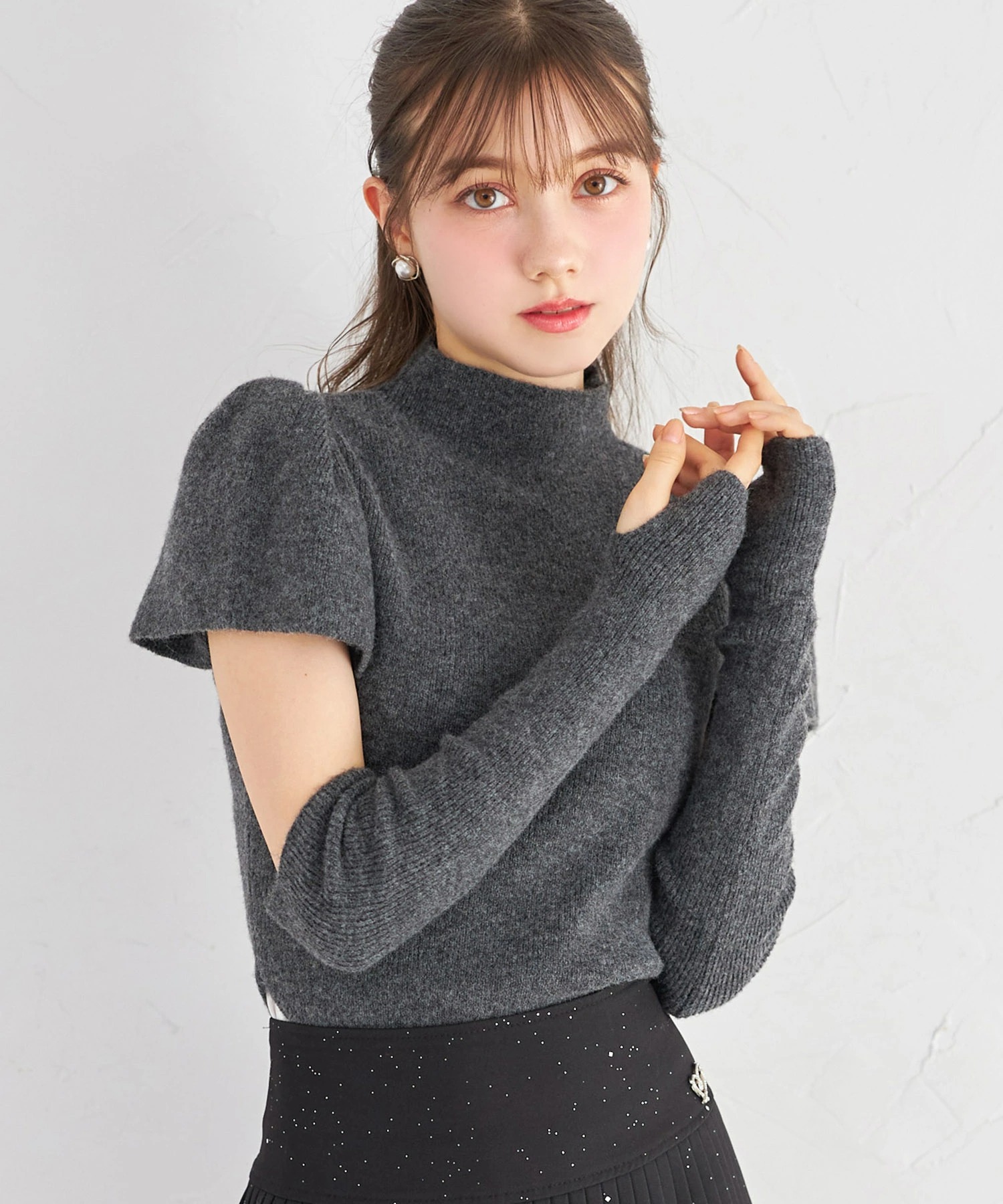 アームカバー付きフレアスリーブニットプルオーバー tocco closet(トッコクローゼット)※オフィシャルサイト限定 ※セレクトアイテム