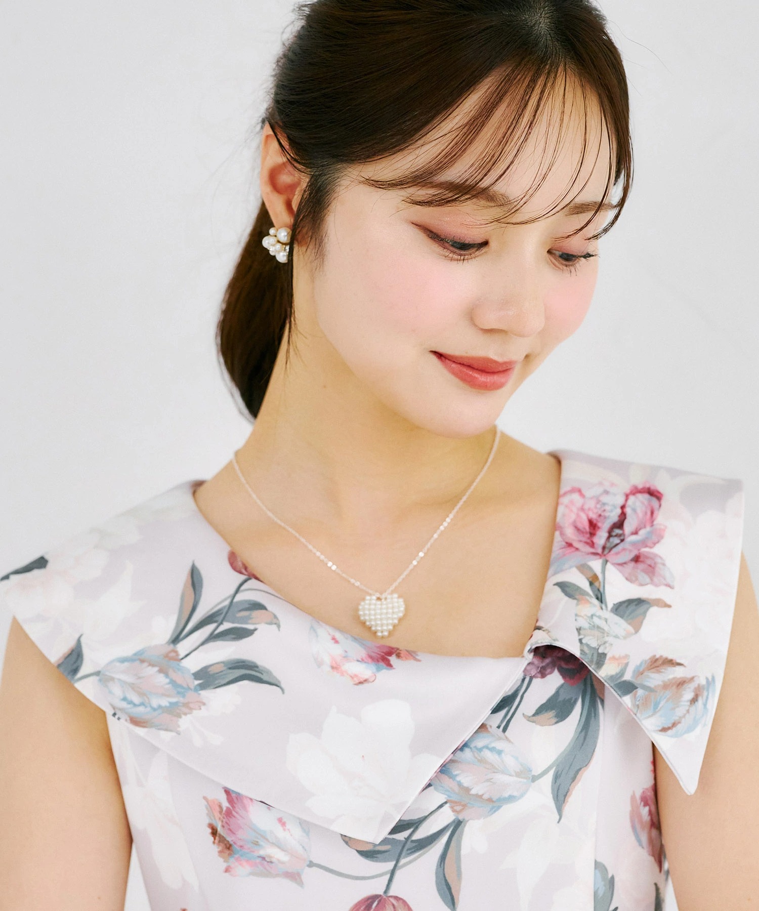 tocco トッコクローゼット　
ハートモチーフパールネックレス