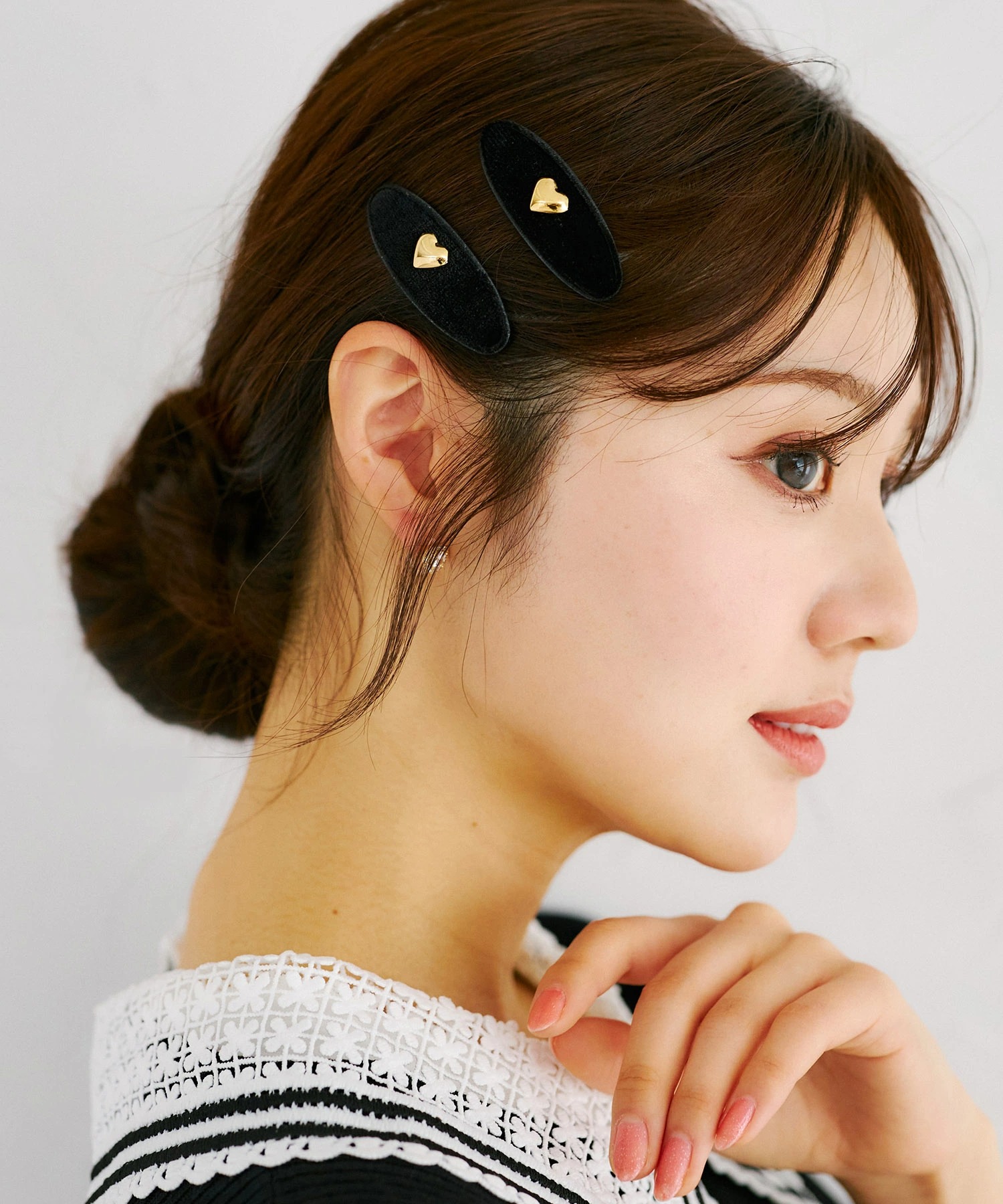 tocco トッコクローゼット　
ゴールドハートモチーフヘアピン