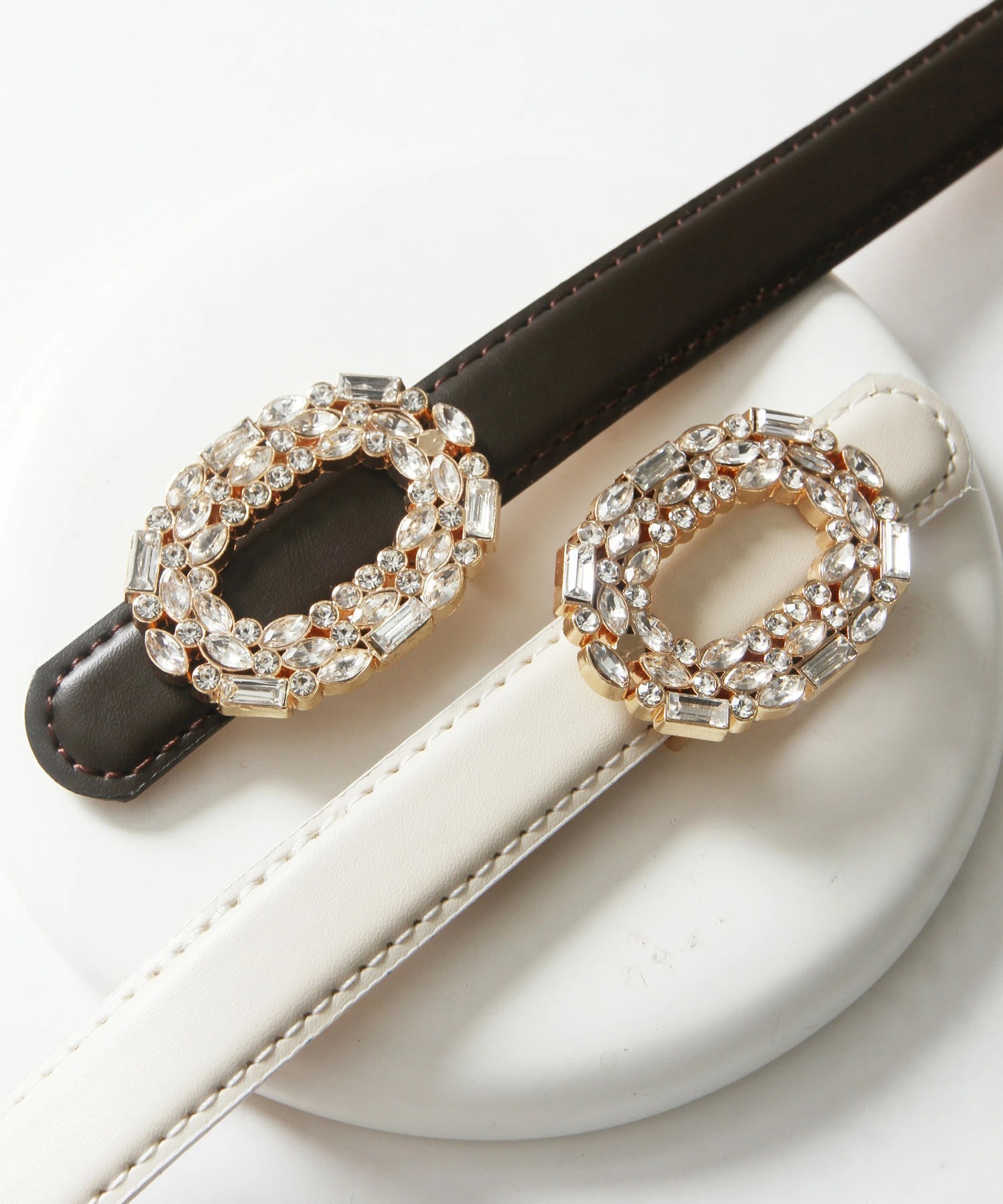 クリアビジューモチーフバックルベルト tocco closet(トッコクローゼット)※セレクトアイテム