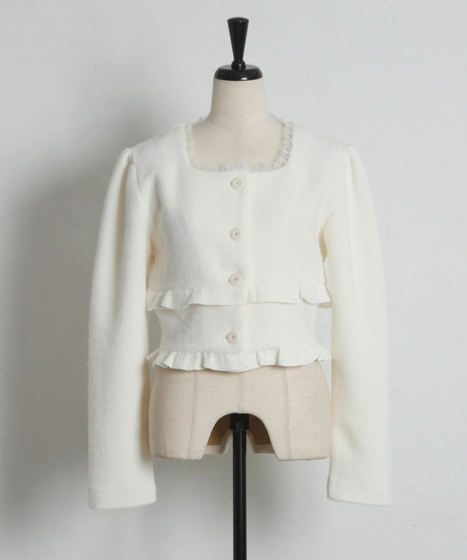 tocco トッコクローゼット　フリル付きショート丈ジャコット