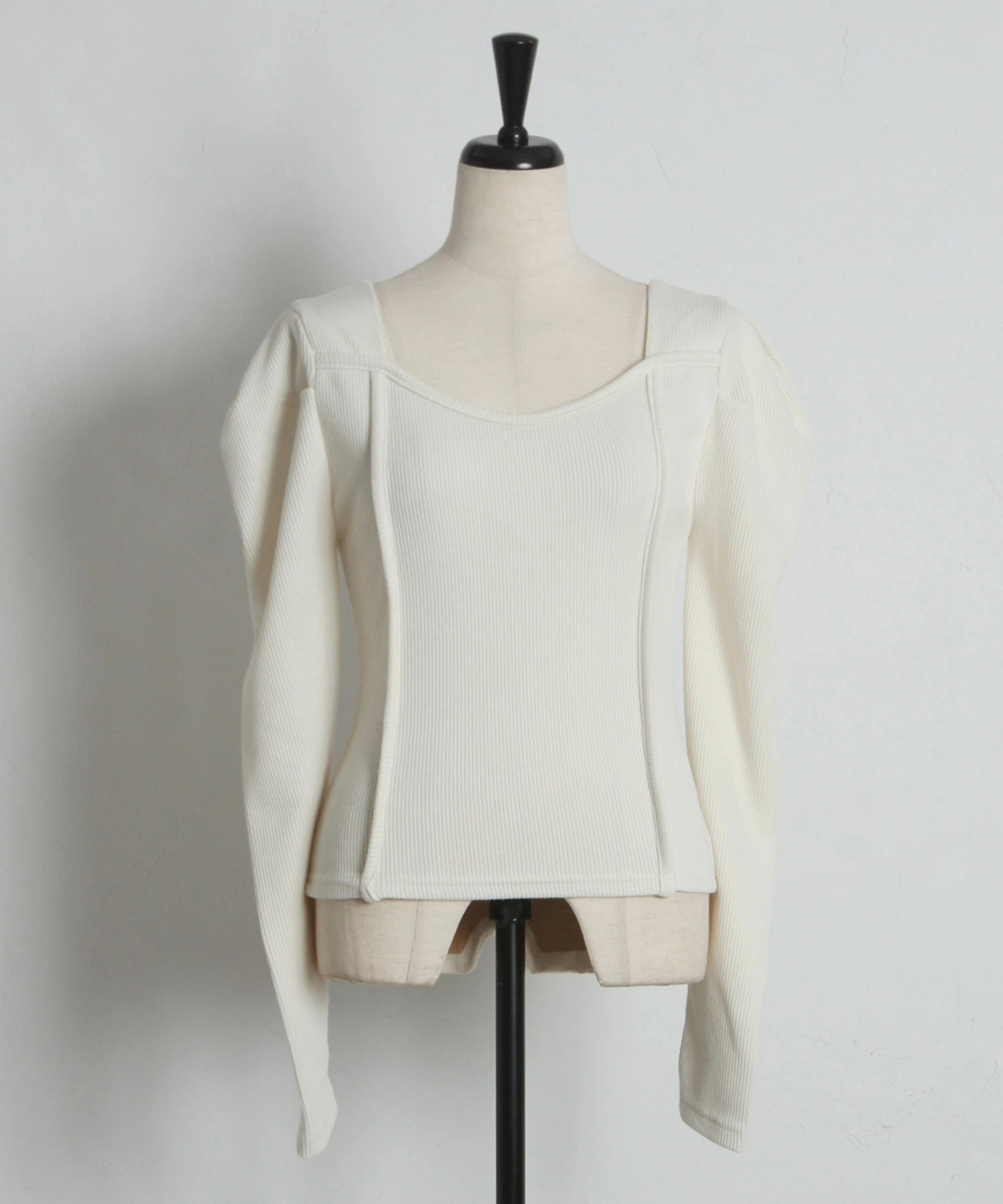 tocco トッコクローゼット　ビスチェラインリブカットプルオーバー