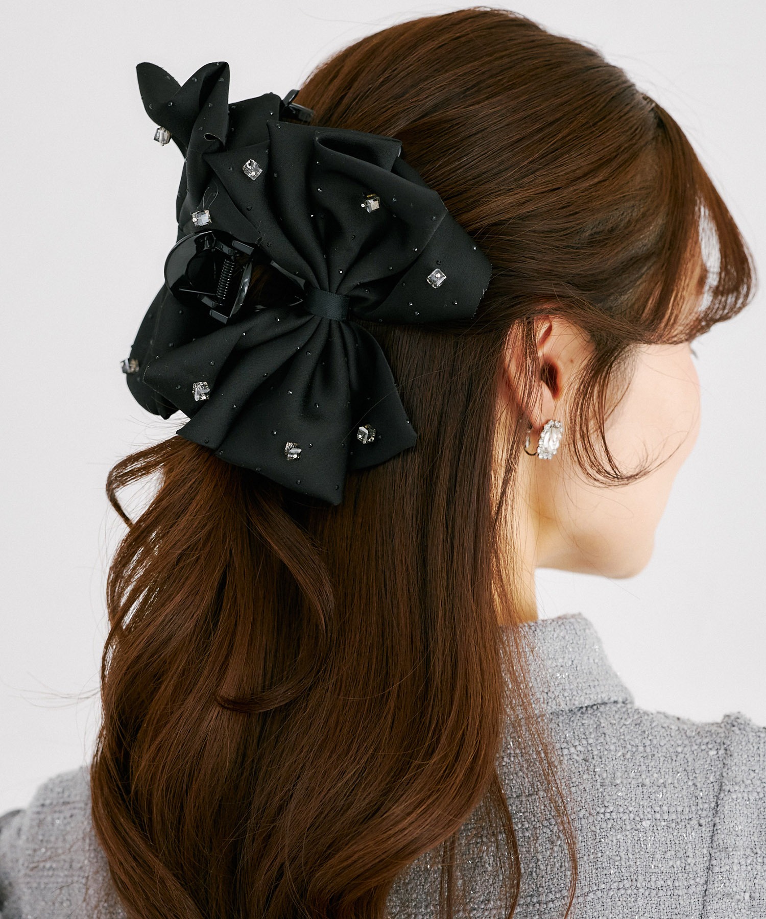 tocco トッコクローゼット　　
ビジュー付きリボンバレッタ