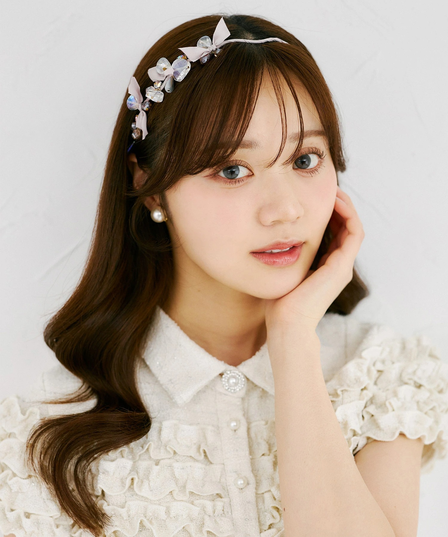 tocco トッコクローゼット　
立体ビジュー×リボンカチューシャ