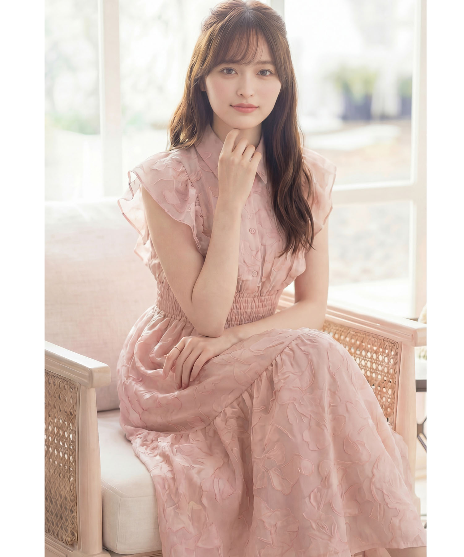 【入荷希望受付中☆】理想の美シルエットが叶うシアーフラワー刺繍シャツワンピース《RequestProject》※入荷希望数により商品化しない場合がございます。