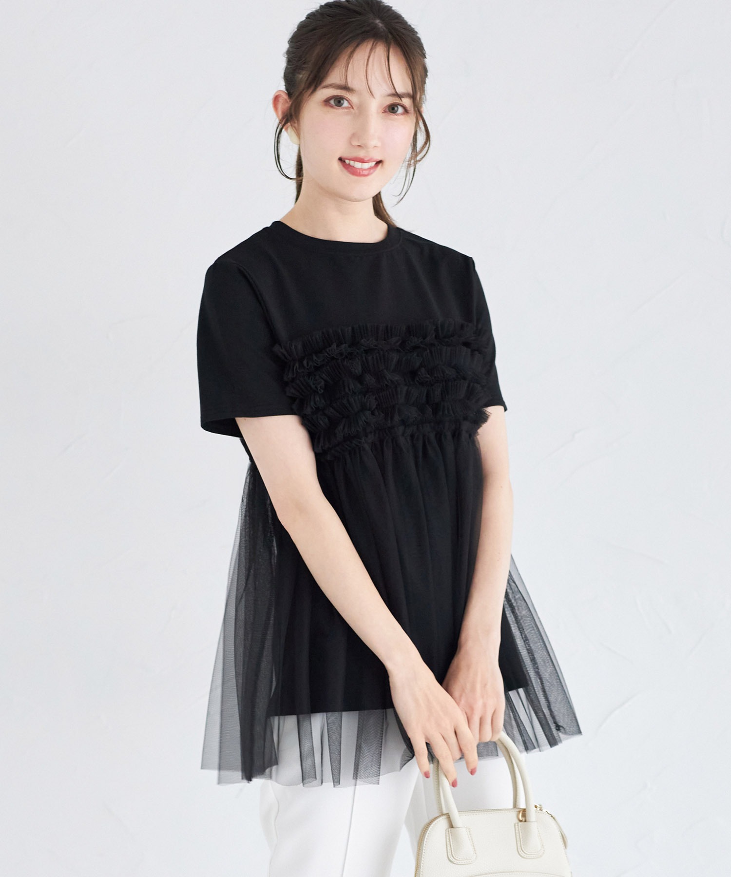 フリルチュールドッキングＴシャツ 6月26日(水)オフィシャルサイト限定再販☆【afelmy アフェルミー】 tocco closet(トッコクローゼット)≪Relax Style≫※少量の在庫確保による再販売の為、交換は出来かねる場合がございます。予めご了承ください。