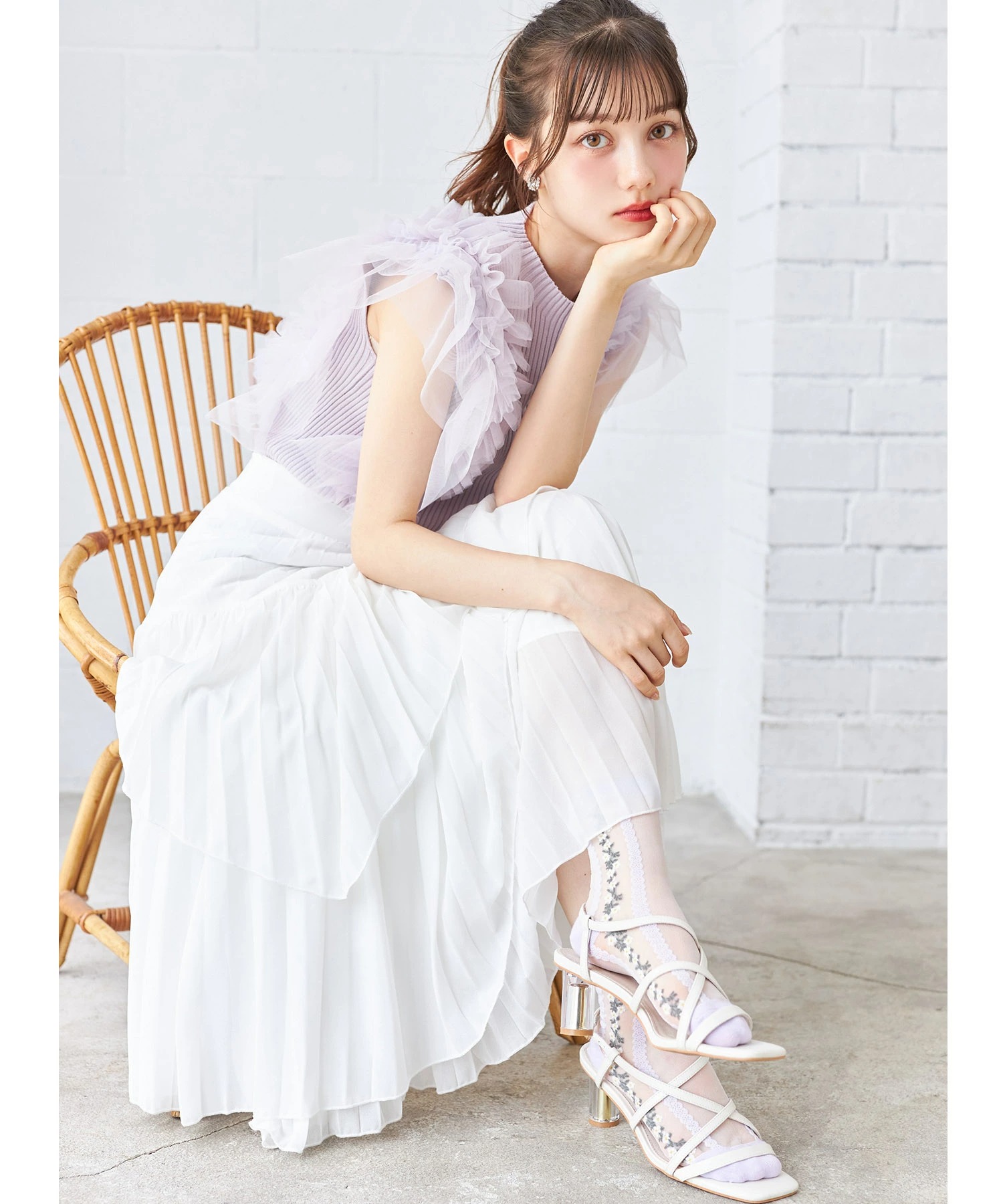 ランダムプリーツスカート【dorisha ドリーシャ】《tocco closet luxe》＊スペシャルプライス品につき返品/キャンセル/配送日指定不可/ラッピング不可/少量在庫のセールの為交換は出来かねる場合がございます。