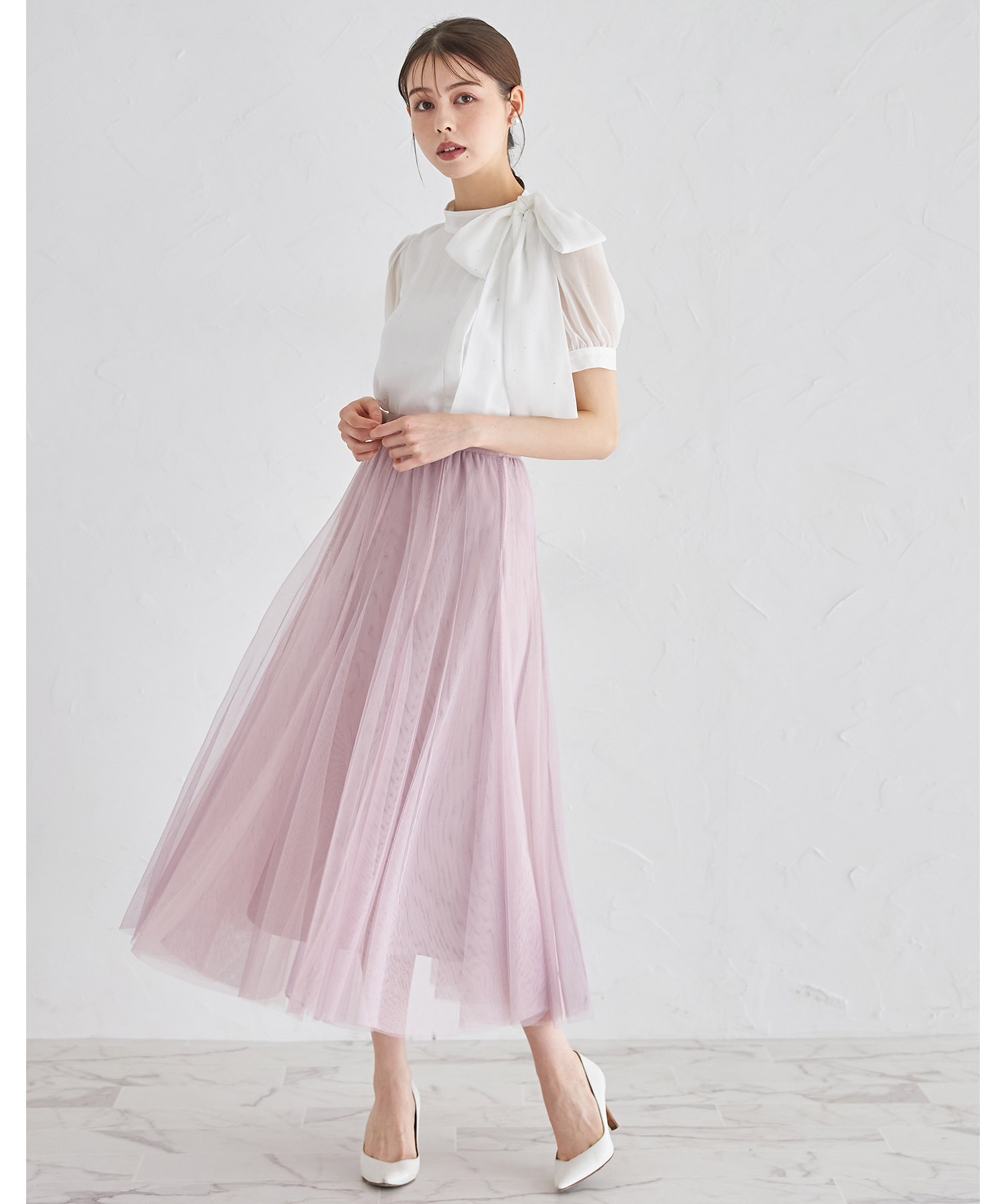 グラデーションチュールフレアスカート  3月31日(月)オフィシャルサイト限定ピンク再販☆【fenaly フェナリー】 tocco closet(トッコクローゼット)※少量の在庫確保による再販売の為、交換は出来かねる場合がございます。予めご了承ください。