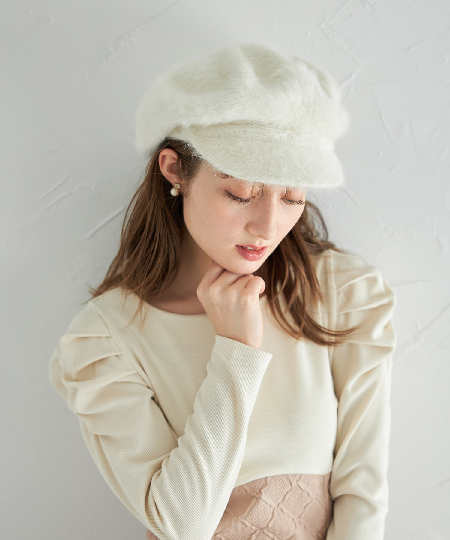 シャギーキャスケット【lanty ランティ】 tocco closet(トッコクローゼット) ※セレクトアイテム　＊スペシャルプライス品につき返品/キャンセル/配送日指定不可/ラッピング不可/少量在庫のセールの為交換は出来かねる場合がございます。