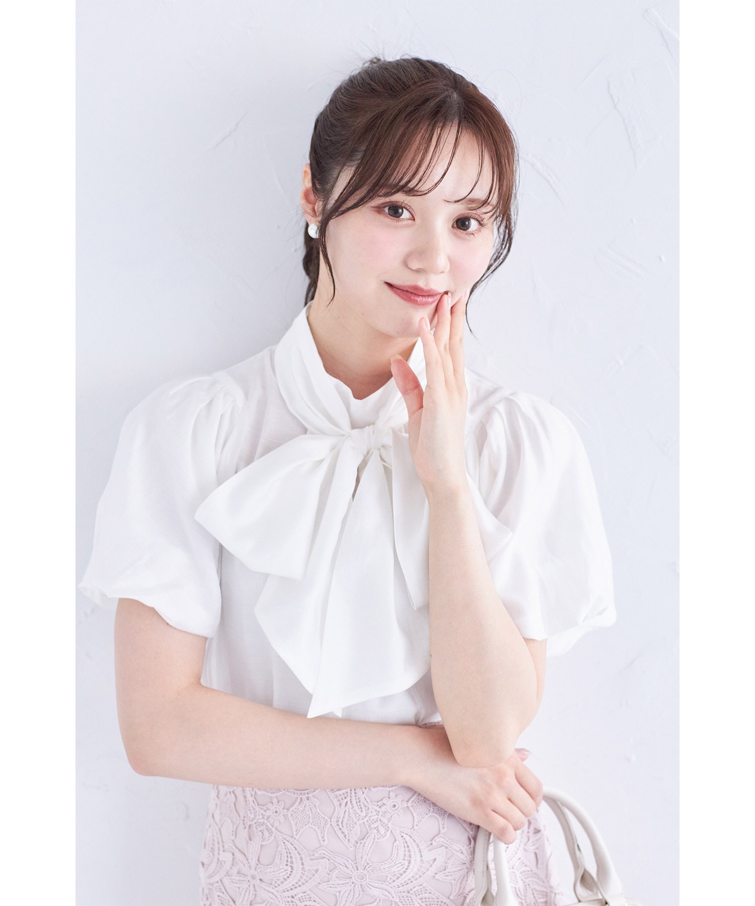２ＷＡＹボウタイリボン付きバルーンスリーブブラウス【lerashy レラシー】≪tocco closet luxe≫ ＊スペシャルプライス品につき返品/キャンセル/配送日指定不可/ラッピング不可/少量在庫のセールの為交換は出来かねる場合がございます。