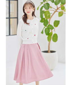 バックレースアップハートカットハイウエストタックフレアスカート tocco closet(トッコクローゼット) ＊スペシャルプライス品につき返品/キャンセル/配送日指定不可/ラッピング不可/少量在庫のセールの為交換は出来かねる場合がございます。