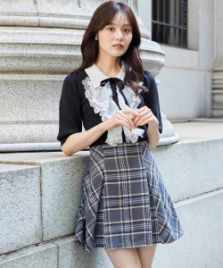 インナーパンツ付きチェックミニスカート【leminia レミニア】tocco closet(トッコクローゼット)