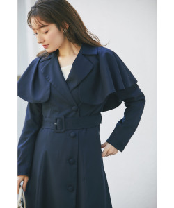 取り外し可能なケープ＆ベルト付きトレンチコート【felinor 】 tocco closet(トッコクローゼット) ＊スペシャルプライス品につき返品/キャンセル/配送日指定不可/ラッピング不可/少量在庫のセールの為交換は出来かねる場合がございます。