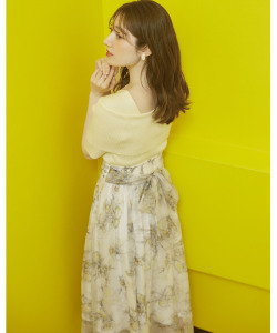 ３ＷＡＹリボン付きレモンプリントシアーフレアスカート 7月7日(月)オフィシャルサイト限定再販☆【feijin フェジン】 tocco closet(トッコクローゼット)《FruitCollection2025》※少量の在庫確保による再販売の為、交換は出来かねる場合がございます。予めご了承ください。