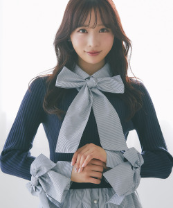 ２ＷＡＹボウタイリボン付きニットドッキングシャツワンピース tocco closet(トッコクローゼット)《RibbonCollection》 ※小栗有以さんはネイビー着用