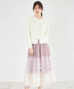 メニーティアードフリルチュールスカート 12月30日(火) オフィシャルサイト限定ピンク再販☆tocco closet(トッコクローゼット)※少量の在庫確保による再販売の為、交換は出来かねる場合がございます。予めご了承ください。