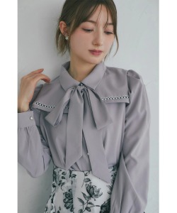 ２ＷＡＹボウタイリボン付きヨークラインレース切り替えブラウス 1月8日(木)再販決定☆ tocco closet(トッコクローゼット)※水瀬さららさんはオフホワイト着用