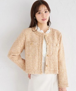ゴールド釦スパンコールツイードジャケット2月2日(月)オフィシャルサイト限定再販☆ tocco closet(トッコクローゼット)※少量の在庫確保による再販売の為、交換は出来かねる場合がございます。予めご了承ください。※グリーンの入荷はありません