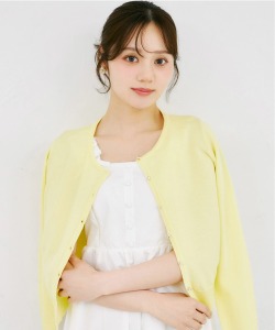 ＵＶカット＆接触冷感＆ハンドウォッシュ♪ビジューフラワー釦カーディガン 7月27日(月)オフィシャルサイト限定レモン再販☆ tocco closet※小栗有以さんはオフホワイト着用 ※少量の在庫確保による再販売の為、交換は出来かねる場合がございます。予めご了承ください。