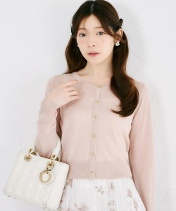 ＵＶカット＆接触冷感＆花粉防止＆ハンドウォッシュ♪リボン釦シアーカーディガン tocco closet(トッコクローゼット)