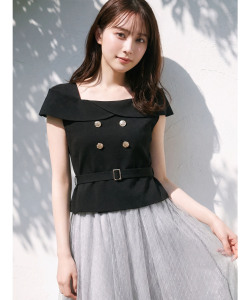 セットで主役、単品で名脇役♪ベルト付きニットトップス×ラメチェックシアースカートセットアップ  4月25日(土)再販決定☆ tocco closet(トッコクローゼット)※森香澄さんはアイボリー着用