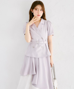 ベルト付きセットアップ風トレンチライクワンピース tocco closet(トッコクローゼット)《Spring Onepiece Collection》
