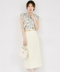 ベルト付きベーシックペンシルタイトスカート 4月14日(火)再販決定☆ tocco closet(トッコクローゼット)　