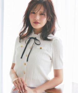 リボン&フリル付きミニケーブルリブニットカーディガン 4月18日(土)再販決定☆  tocco closet(トッコクローゼット)※高松瞳さんはオフホワイト着用 ※少量の在庫確保による再販売の為、交換は出来かねる場合がございます。