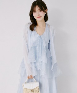 チュールボレロ×シアーラッフルフリルワンピースセット tocco closet(トッコクローゼット)　※オフィシャルサイト限定