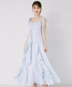チュールボレロ×肩リボンラッフルワンピースセット tocco closet(トッコクローゼット)　