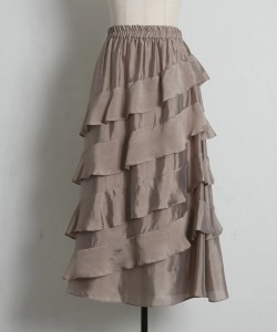 ランダムフリルティアードフレアスカート tocco closet(トッコクローゼット)　※オフィシャルサイト限定 ※セレクトアイテム