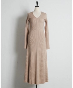 Ｖネックリブニットワンピース tocco closet(トッコクローゼット)※オフィシャルサイト限定 ※セレクトアイテム