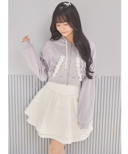 インナーパンツ付きバックレースアップハートダイヤキルティングスカート Suyunn(スユン) ＊スペシャルプライス品につき返品/キャンセル/配送日指定不可/ラッピング不可/少量在庫のセールの為交換は出来かねる場合がございます。