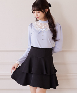 ２ＷＡＹリボン＆インナーパンツ付きティアードミニスカート 1月18日(日)再販決定☆Suyunn(スユン)