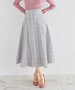 バックレースアップツイードフレアスカート 12月1日(日)再販決定☆【lesmin レスミン】 tocco closet(トッコクローゼット)《tocco closet luxe》 ※少量の在庫確保による再販売の為、交換は出来かねる場合がございます。