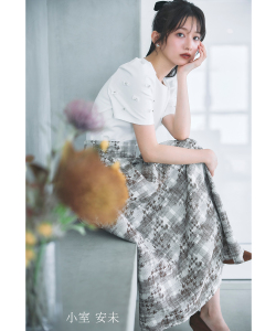 千鳥×チェック柄ジャガードギャザーフレアスカート【rosilia ロジリア】 ※小室安未さんはブラウン着用《tocco closet luxe》＊スペシャルプライス品につき返品/キャンセル/配送日指定不可/ラッピング不可/少量在庫のセールの為交換は出来かねる場合がございます。