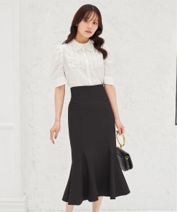 【Ｓ・Ｍサイズ展開】新色ベージュ登場☆後ろリボン付きマーメイドスカート   tocco closet(トッコクローゼット) ※ブラウン、グレージュの入荷はありません