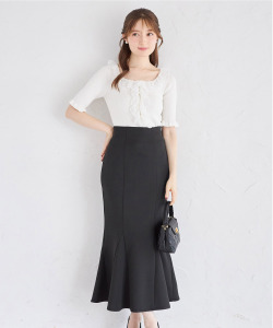 【Ｓ・Ｍ・Ｌサイズ展開】接触冷感＆ＵＶカット機能付き超美シルエットマーメイドスカート  【charmis シャーミス】 tocco closet  ※(M)サイズ少量の在庫確保による再販売の為、交換は出来かねる場合がございます。