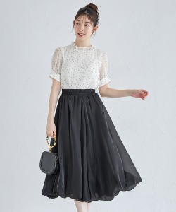 バルーンシアースカート 7月30日(火)オフィシャルサイト限定再販☆【chusary チュサリー】 tocco closet(トッコクローゼット)※少量の在庫確保による再販売の為、交換は出来かねる場合がございます。予めご了承ください。