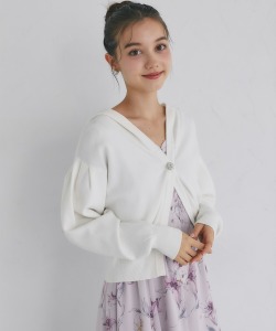 クリアビジュー付きニットパーカー【eaffron イフロン】 tocco closet(トッコクローゼット) ＊スペシャルプライス品につき返品/キャンセル/配送日指定不可/ラッピング不可/少量在庫のセールの為交換は出来かねる場合がございます。