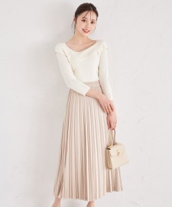 ベーシックスエードプリーツフレアスカート【elysian エリシャン】 tocco closet(トッコクローゼット) ＊スペシャルプライス品につき返品/キャンセル/配送日指定不可/ラッピング不可/少量在庫のセールの為交換は出来かねる場合がございます。