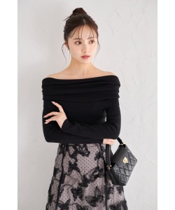 ベーシックオフショルリブニットプルオーバー  3月8日(土)オフィシャルサイト限定再販☆【fayrenna ファイレナ】 tocco closet(トッコクローゼット)※少量の在庫確保による再販売の為、交換は出来かねる場合がございます。※チャコールの入荷はありません