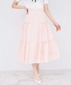 サイドティアードフリルサマーツイードスカート tocco closet(トッコクローゼット) ＊スペシャルプライス品につき返品/キャンセル/配送日指定不可/ラッピング不可/少量在庫のセールの為交換は出来かねる場合がございます。