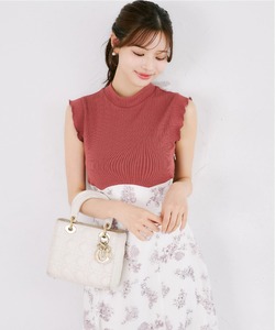 後ろリボン付きストロベリージュイプリントドッキングワンピース  tocco closet(トッコクローゼット) ＊スペシャルプライス品につき返品/キャンセル/配送日指定不可/ラッピング不可/少量在庫のセールの為交換は出来かねる場合がございます。