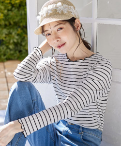 配色メローフリルリブカットソープルオーバー【jaslene ジャスリン】 tocco closet(トッコクローゼット)※少量の在庫確保による再販売の為、交換は出来かねる場合がございます。予めご了承ください。