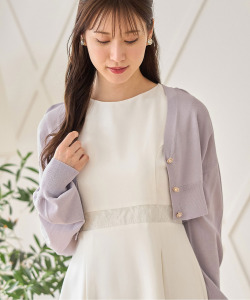 パール釦Ｖネックショート丈カーディガン【jemma ジェマ】 tocco closet(トッコクローゼット)　8/11スタート！スペシャルプライス＊スペシャルプライス品につき返品/交換/キャンセル/配送日指定不可/ラッピング不可